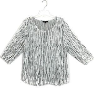 Chances R women’s Quarter sleeve eyelash Knit sweater